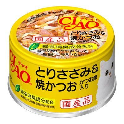 CIAO 貓罐罐 - 雞胸肉 燒鰹魚 85g x 6個